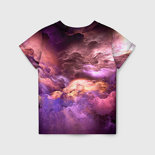 Детская футболка Необычное фиолетовое облако / 3D-принт – фото 2
