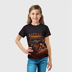 Футболка детская Полудемон Metal Hellsinger, цвет: 3D-принт — фото 2