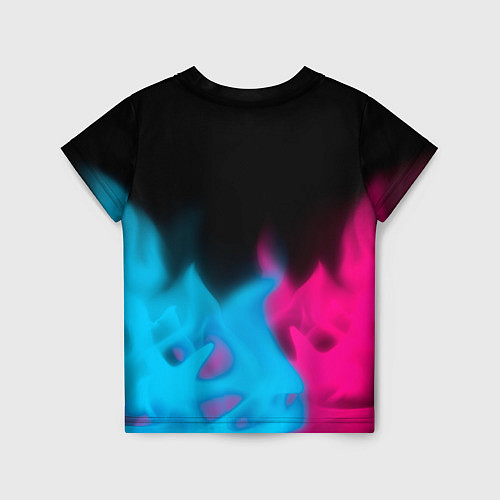 Детская футболка Infiniti - neon gradient: символ сверху / 3D-принт – фото 2