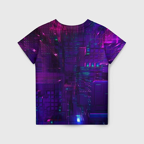 Детская футболка Матричная вселенная неон / 3D-принт – фото 2
