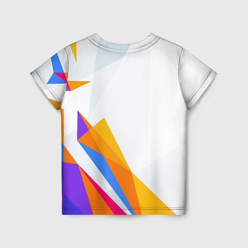 Детская футболка Barcelona абстракция цветные геометрии / 3D-принт – фото 2