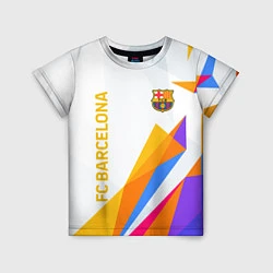 Футболка детская Barcelona абстракция цветные геометрии, цвет: 3D-принт