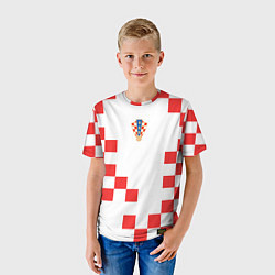 Футболка детская Сборная Хорватии форма к чемпионату мира 2022, цвет: 3D-принт — фото 2