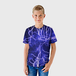 Футболка детская Многочисленные молнии, цвет: 3D-принт — фото 2