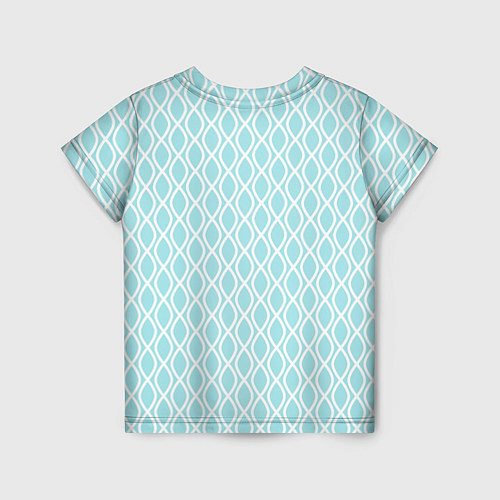 Детская футболка Голубые узоры - волны / 3D-принт – фото 2
