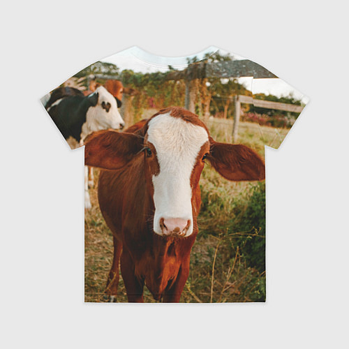 Детская футболка Милая коровка / 3D-принт – фото 2