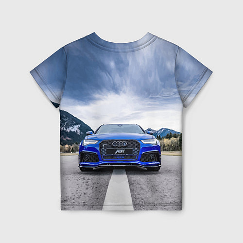 Детская футболка Audi ABT - sportsline на трассе / 3D-принт – фото 2
