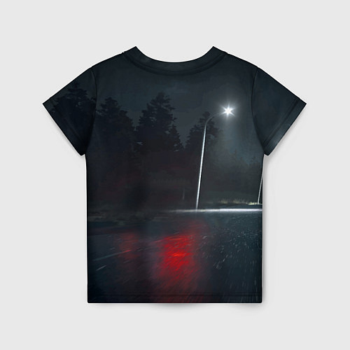 Детская футболка Крутая бэха на ночной трассе / 3D-принт – фото 2