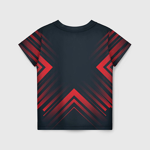 Детская футболка Красный символ GTA на темном фоне со стрелками / 3D-принт – фото 2