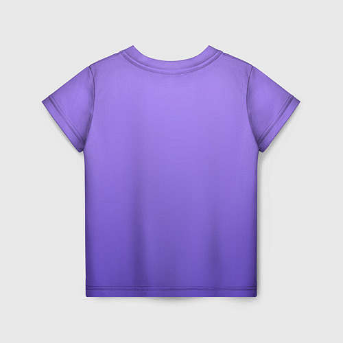 Детская футболка Красивый фиолетовый градиент с цветами / 3D-принт – фото 2