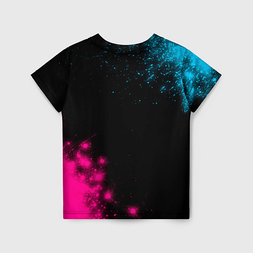 Детская футболка The Witcher - neon gradient: надпись, символ / 3D-принт – фото 2
