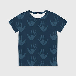 Детская футболка Лапки опоссума синие