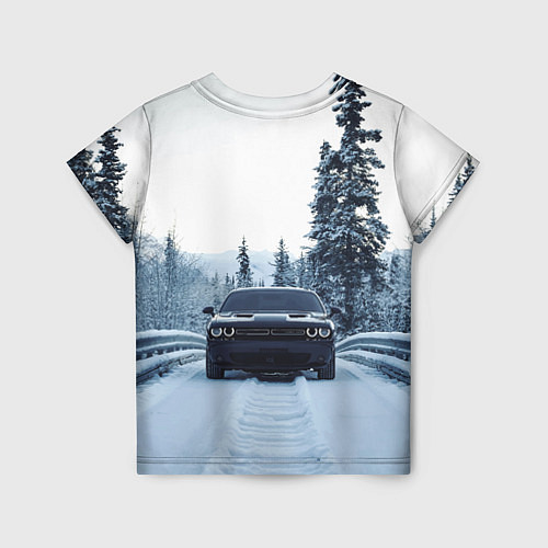 Детская футболка Dodge in winter forest / 3D-принт – фото 2