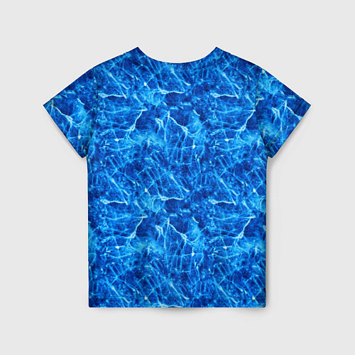 Детская футболка Синий лёд - текстура / 3D-принт – фото 2
