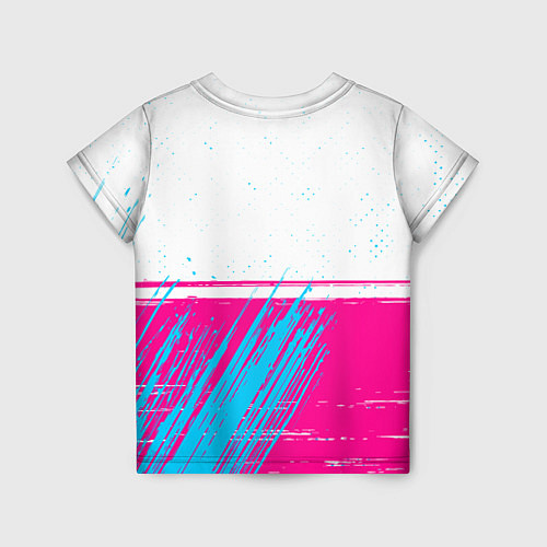 Детская футболка Roma neon gradient style: символ сверху / 3D-принт – фото 2