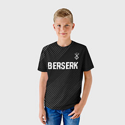 Футболка детская Berserk glitch на темном фоне: символ сверху, цвет: 3D-принт — фото 2