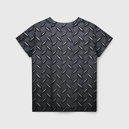 Детская футболка Стальное противоскользящее покрытие - текстура / 3D-принт – фото 2