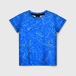Футболка детская Особый Сине-голубой абстрактный, цвет: 3D-принт