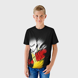 Футболка детская Ванпанчмен -человек с красными кулаками, цвет: 3D-принт — фото 2