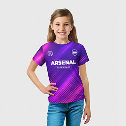 Футболка детская Arsenal legendary sport grunge, цвет: 3D-принт — фото 2