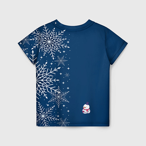 Детская футболка Новогодние снеговики / 3D-принт – фото 2