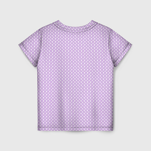 Детская футболка Вязаное полотно - Розовое / 3D-принт – фото 2