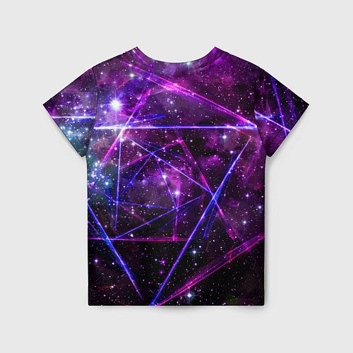 Детская футболка Triangle space - Neon - Geometry / 3D-принт – фото 2