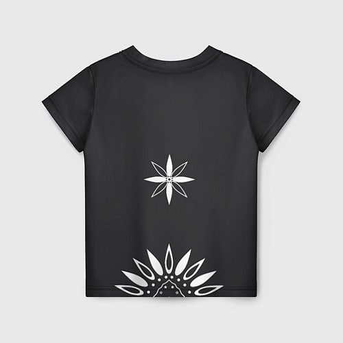 Детская футболка Черно-белый узор звезда / 3D-принт – фото 2