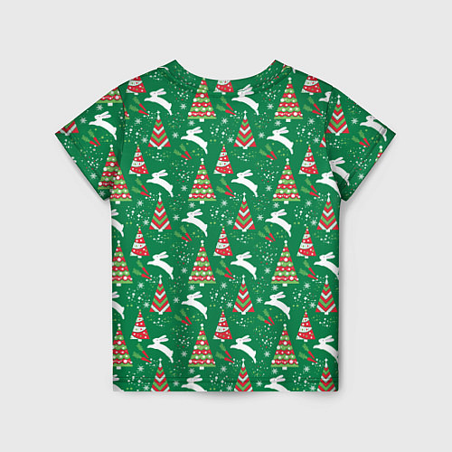Детская футболка Рождественские кролики / 3D-принт – фото 2