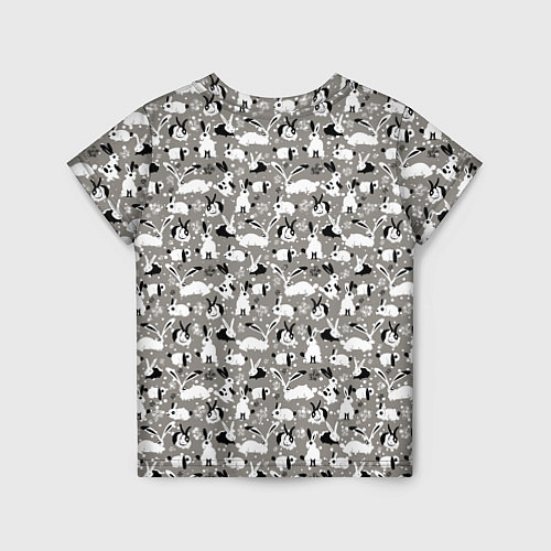 Детская футболка Кролики пятнистые / 3D-принт – фото 2
