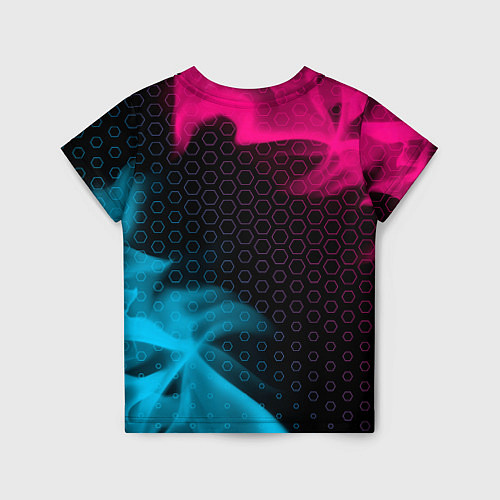 Детская футболка No Mans Sky - neon gradient: надпись, символ / 3D-принт – фото 2