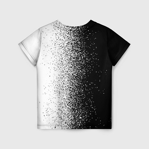 Детская футболка Брызги красок - Черно-белый / 3D-принт – фото 2