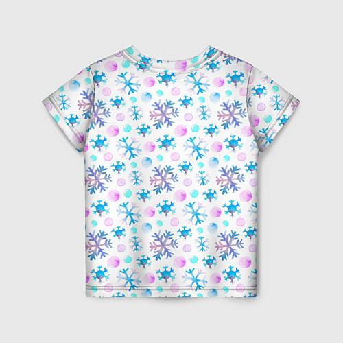 Детская футболка Снежинки - новый год / 3D-принт – фото 2