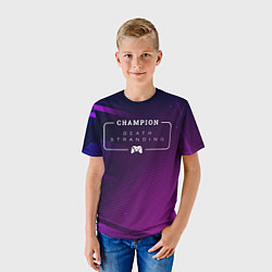 Футболка детская Death Stranding gaming champion: рамка с лого и дж, цвет: 3D-принт — фото 2