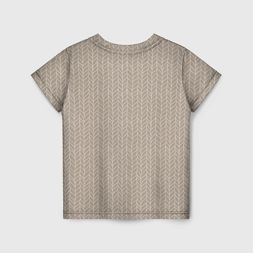 Детская футболка Минималистичный вязаный узор / 3D-принт – фото 2