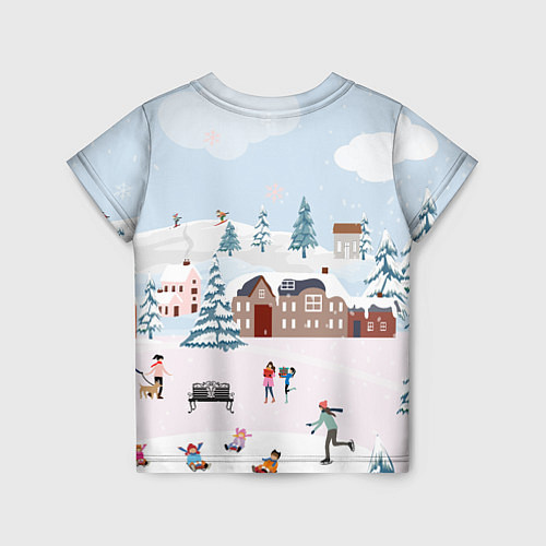 Детская футболка Новый год - каникулы / 3D-принт – фото 2