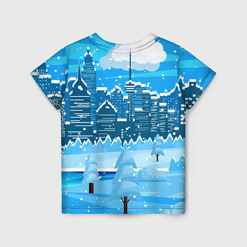 Детская футболка Снежный город / 3D-принт – фото 2