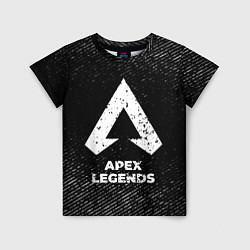 Футболка детская Apex Legends с потертостями на темном фоне, цвет: 3D-принт