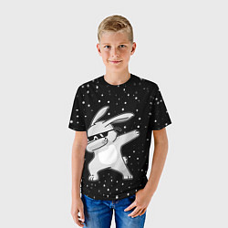 Футболка детская Кролик ДЭБ и снегопад, цвет: 3D-принт — фото 2