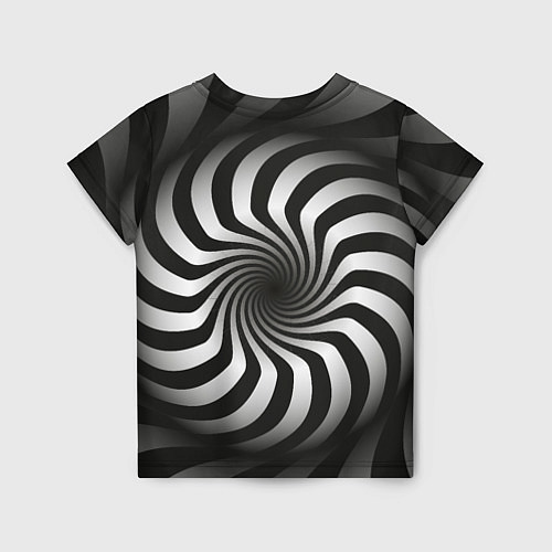 Детская футболка Объёмная спираль - оптическая иллюзия / 3D-принт – фото 2