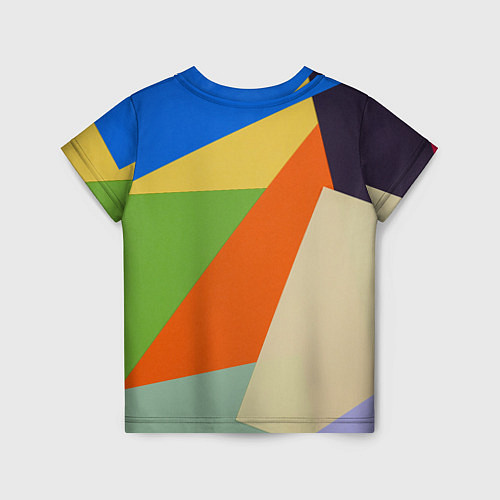 Детская футболка Геометрические разноцветные фигyры / 3D-принт – фото 2