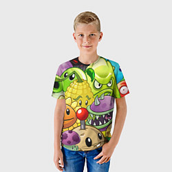 Футболка детская Растения против зомби, цвет: 3D-принт — фото 2