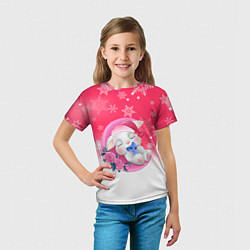 Футболка детская Зайка спит на месяце, цвет: 3D-принт — фото 2