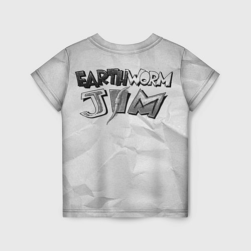 Детская футболка Кот зловред - червяк джим / 3D-принт – фото 2