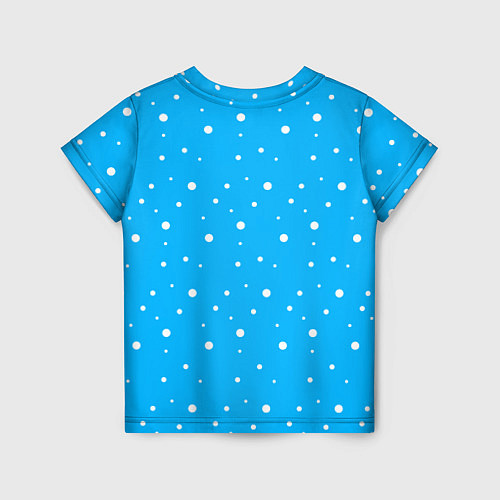 Детская футболка Котоёлочка - на фоне снегопада / 3D-принт – фото 2