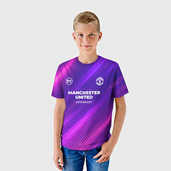 Футболка детская Manchester United legendary sport grunge, цвет: 3D-принт — фото 2