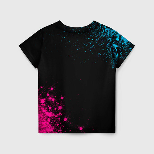 Детская футболка Roblox - neon gradient: надпись, символ / 3D-принт – фото 2