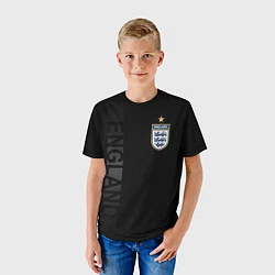 Футболка детская Сборная Англии боковая полоса, цвет: 3D-принт — фото 2