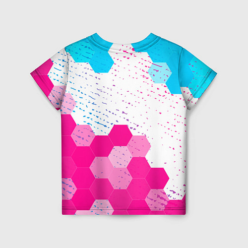 Детская футболка Roblox neon gradient style: символ сверху / 3D-принт – фото 2