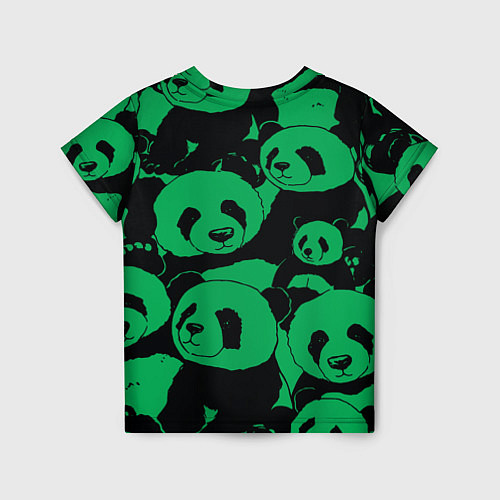 Детская футболка Panda green pattern / 3D-принт – фото 2